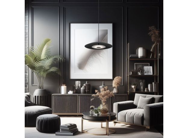 Подвесной светильник с металлическим плафоном 90328/1 черный