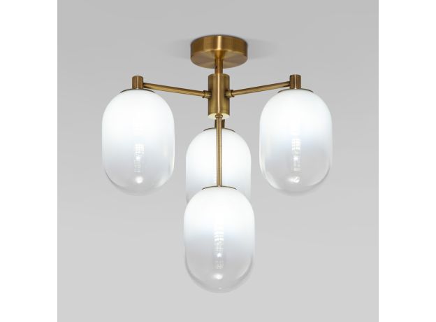 Потолочный светильник со стеклянными плафонами 60161/4 латунь
