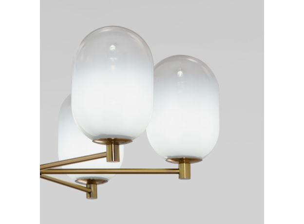 Потолочный светильник со стеклянными плафонами 60161/8 латунь