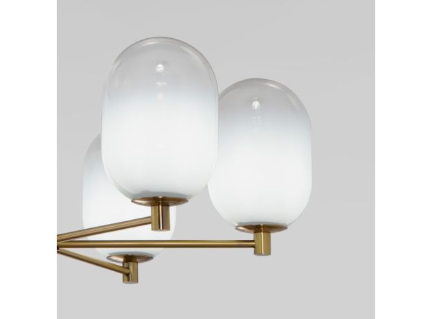 Потолочный светильник со стеклянными плафонами 60161/6 латунь