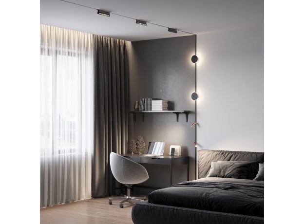 Slim Magnetic Трековый светильник 4W 4000K Cally (черный ) 85172/01