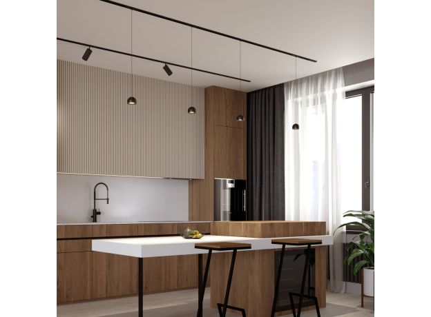 Slim Magnetic Трековый светильник 8W 4000K Uno (черный) 85126/01