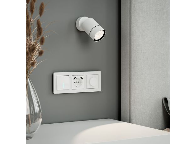 Светильник накладной поворотный Niro GU10 белый 25013/01