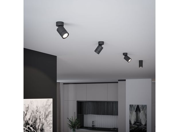 Светильник накладной поворотный Niro GU10 черный 25013/01