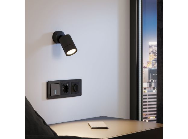 Светильник накладной поворотный Niro GU10 черный 25013/01