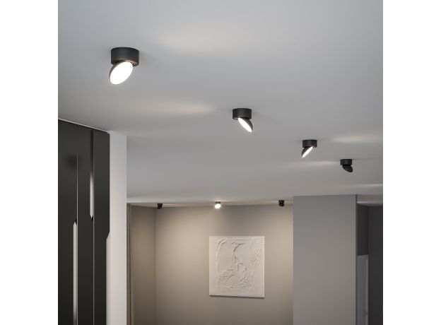 Светильник накладной поворотный светодиодный Smooth 10W 4000K черный 25053/LED