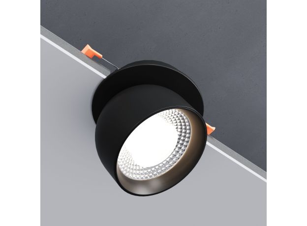 Светильник встраиваемый поворотный светодиодный Uno 8W 4000K черный 25092/LED