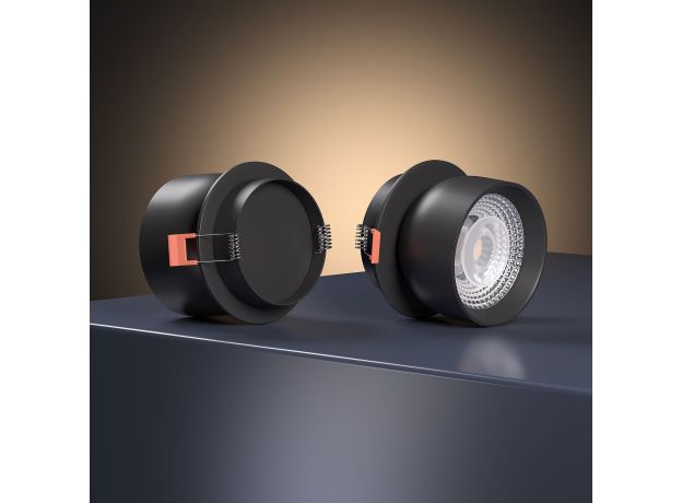 Светильник встраиваемый поворотный светодиодный Uno 8W 4000K черный 25092/LED