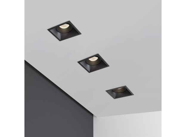 Светильник встраиваемый Punto черный 25017/01