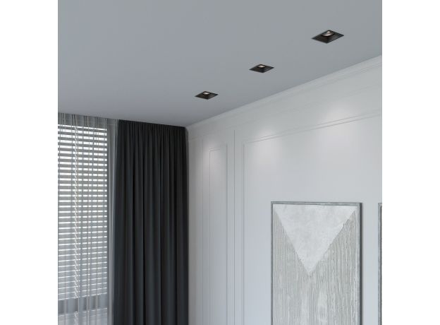 Светильник встраиваемый Punto черный 25017/01