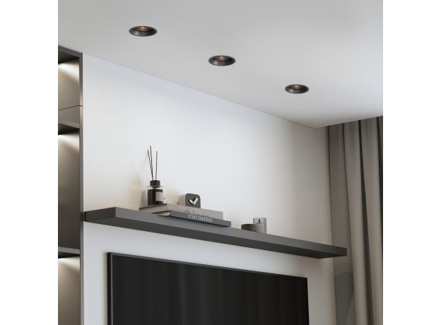 Светильник встраиваемый Punto черный 25016/01