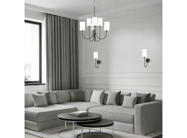 Умная подвесная люстра 60164/6 черный