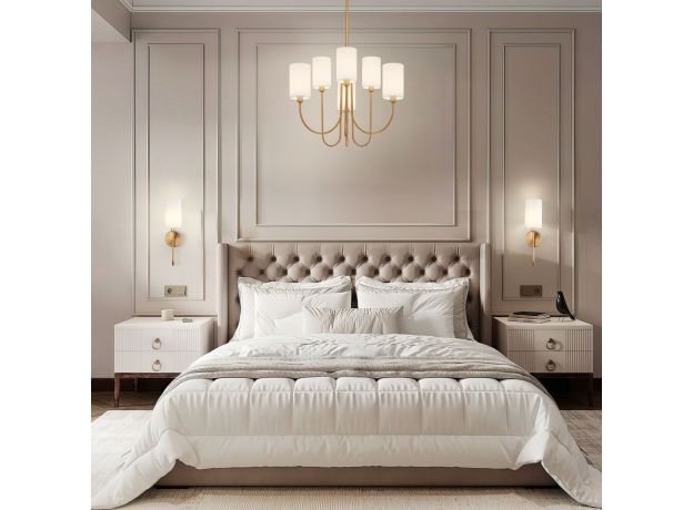 Умная подвесная люстра 60164/6 латунь