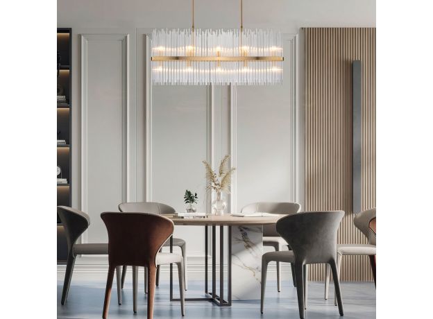 Умная подвесная люстра со стеклянным рассеивателем 486/10