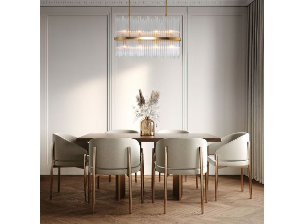 Умная подвесная люстра со стеклянным рассеивателем 486/8