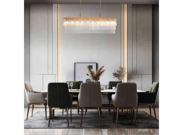 Умная подвесная люстра со стеклянным рассеивателем 488/10