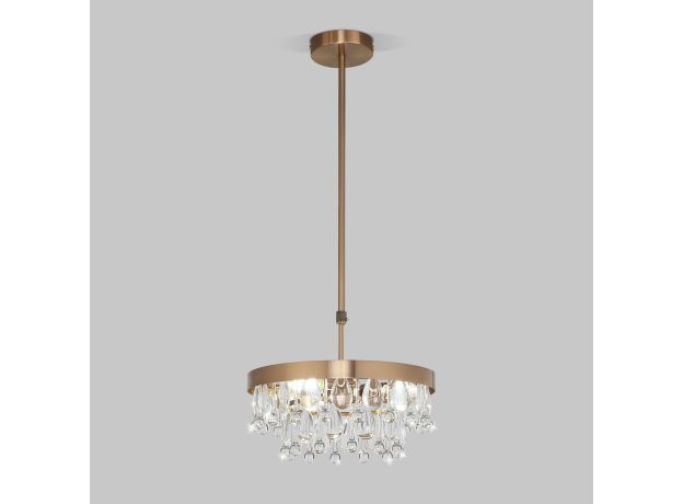 Умная потолочная люстра с хрусталем 60165/3 латунь