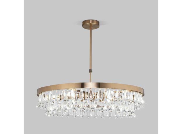 Умная потолочная люстра с хрусталем 60165/6 латунь