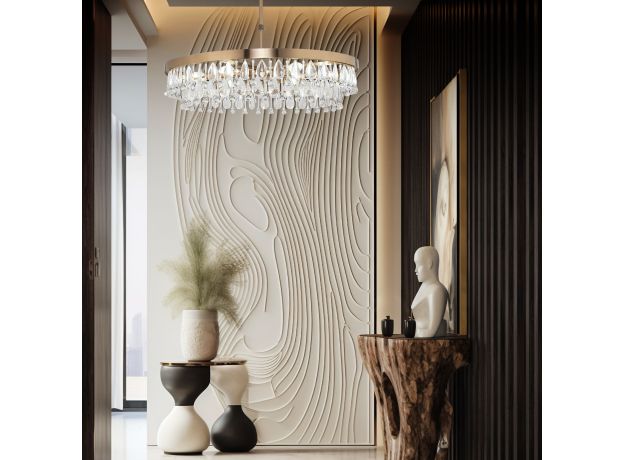 Умная потолочная люстра с хрусталем 60165/6 латунь