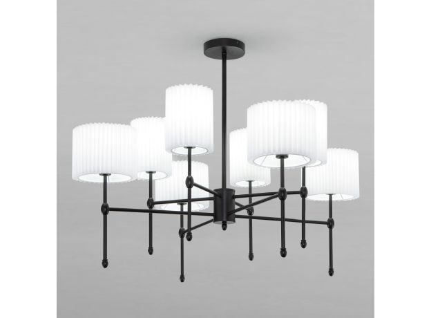 Умный потолочный светильник с тканевыми абажурами 60162/8 черный