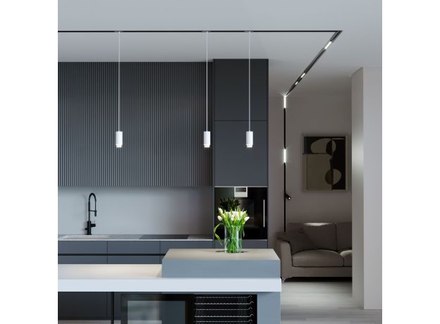 Трековый светильник для однофазного шинопровода Nubis GU10 белый 85021/01