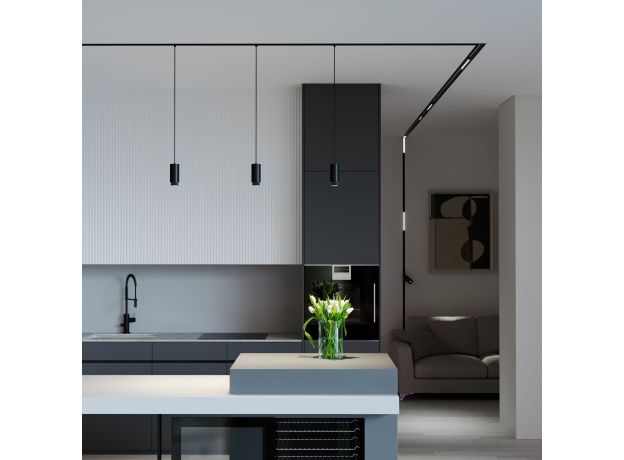 Трековый светильник для однофазного шинопровода Nubis GU10 чёрный 85021/01