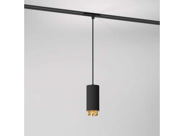 Трековый светильник для однофазного шинопровода Nubis GU10 чёрный/золото 85021/01