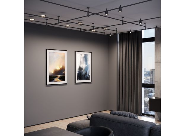 Esthetic Magnetic Трековый светильник 7W 3000K (чёрный) 85124/01