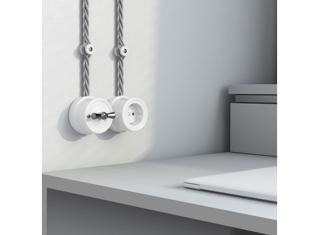 Изоляторы 100 шт белый матовый Vintage W6433401