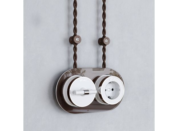 Изоляторы 100 шт мокко матовый Vintage W6433414