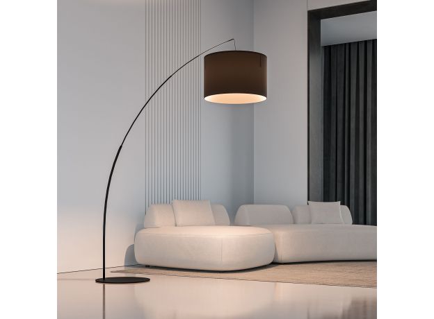 Напольный светильник с тканевым абажуром 5485 Moby Black