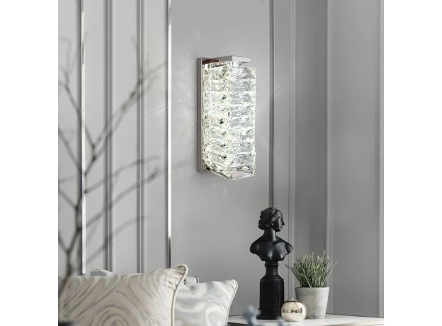 Настенный светильник с хрусталем 40259 LED хром