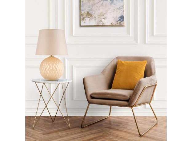 Настольный светильник с тканевым абажуром 5591 Santana Ecru