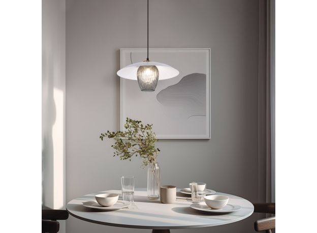 Подвесной светильник 50259/1 белый/дымчатый