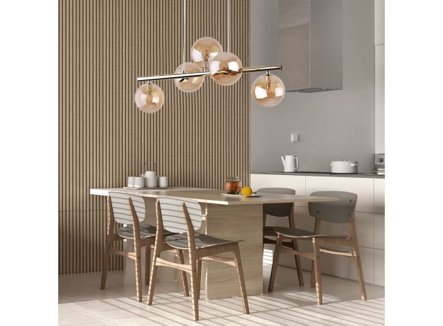 Подвесной светильник со стеклянными плафонами 4549 Estera Gold