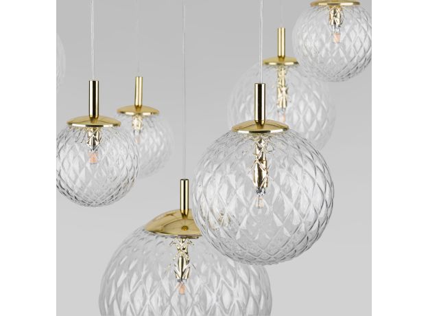 Подвесной светильник со стеклянными плафонами 4608 Cadix Gold