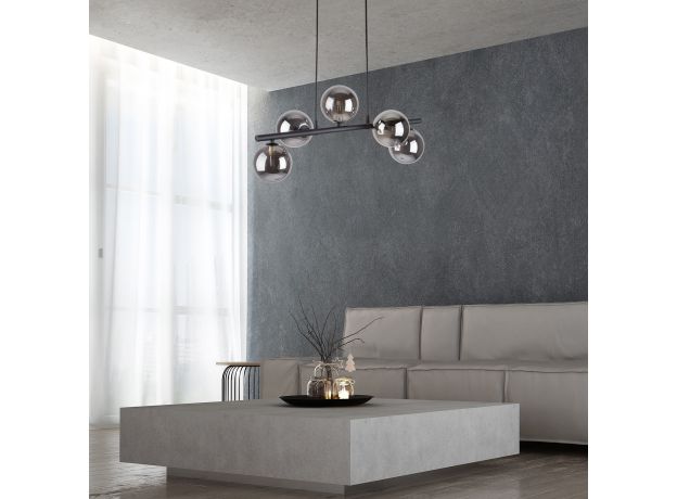 Подвесной светильник со стеклянными плафонами 6707 Estera Black