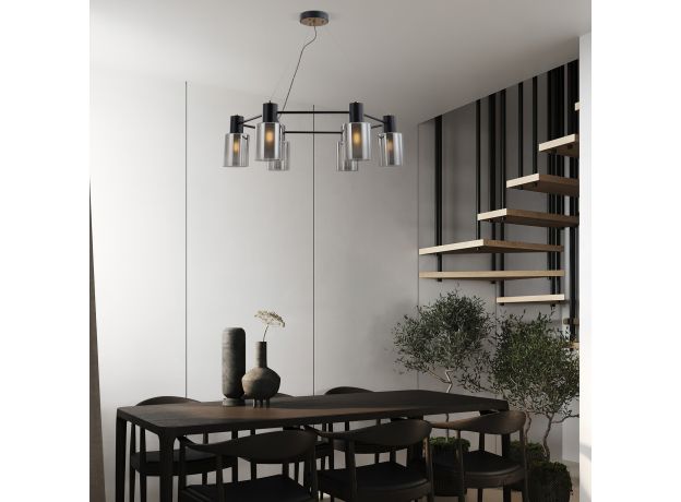 Подвесной светильник 70219/6 черный/античная бронза