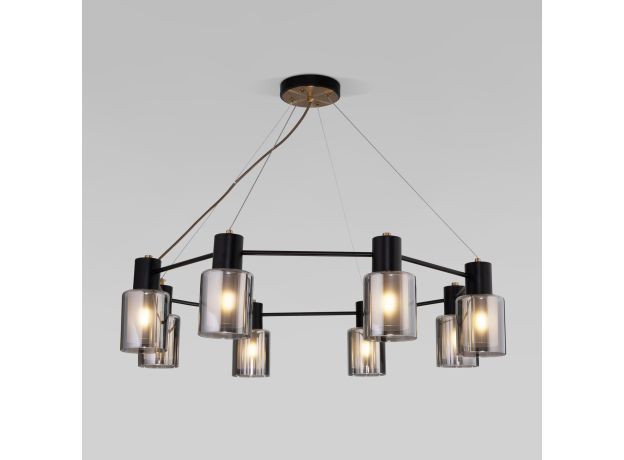 Подвесная люстра 70219/8 черный/античная бронза