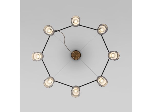 Подвесная люстра 70219/8 черный/античная бронза