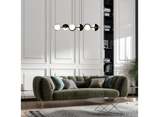 Подвесной светильник 70149/6 черный/латунь