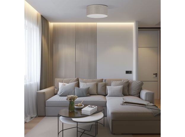 Потолочный светильник с тканевым абажуром 5636 Rondo Linen