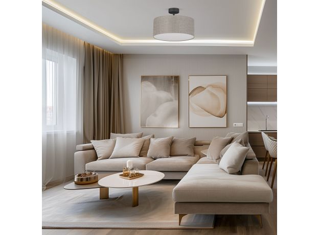 Потолочный светильник с тканевым абажуром 6247 Rondo Linen