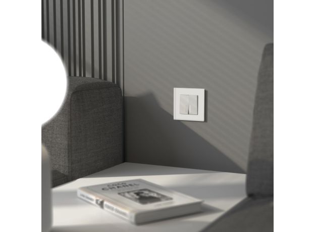 Рамка из стекла на 1 пост Senso белый soft-touch W0013101