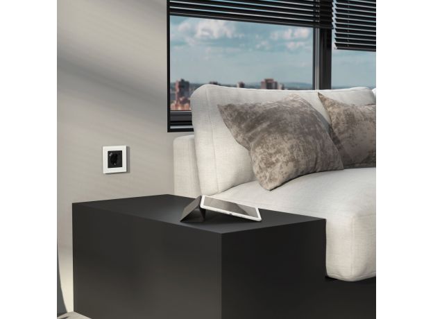 Рамка из стекла на 1 пост Senso белый soft-touch W0013101