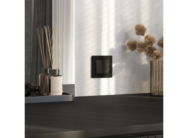 Рамка из стекла на 1 пост Senso черный soft-touch W0013108