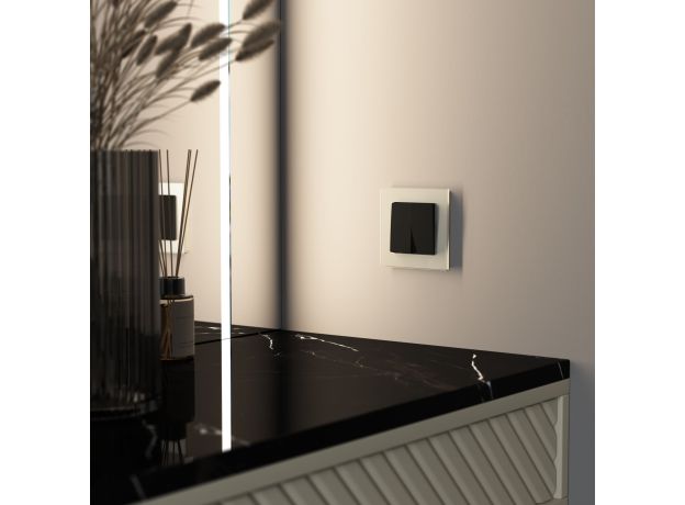 Рамка из стекла на 1 пост Senso шампань soft-touch W0013111