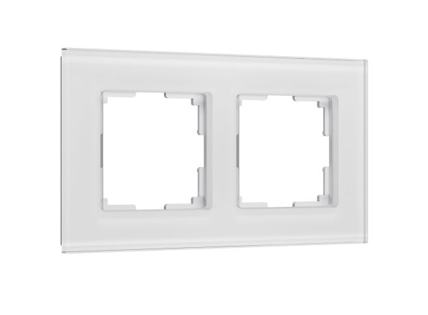 Рамка из стекла на 2 поста Senso белый soft-touch W0023101