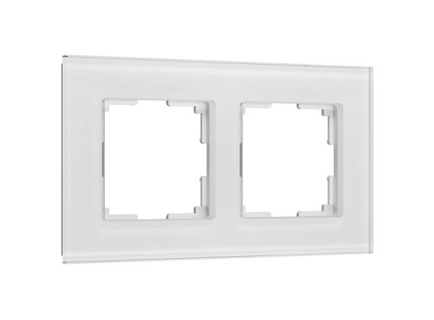 Рамка из стекла на 2 поста Senso белый soft-touch W0023101