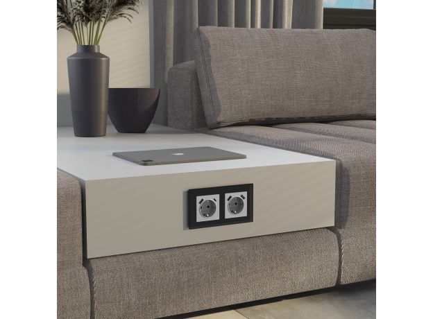 Рамка из стекла на 2 поста Senso черный soft-touch W0023108